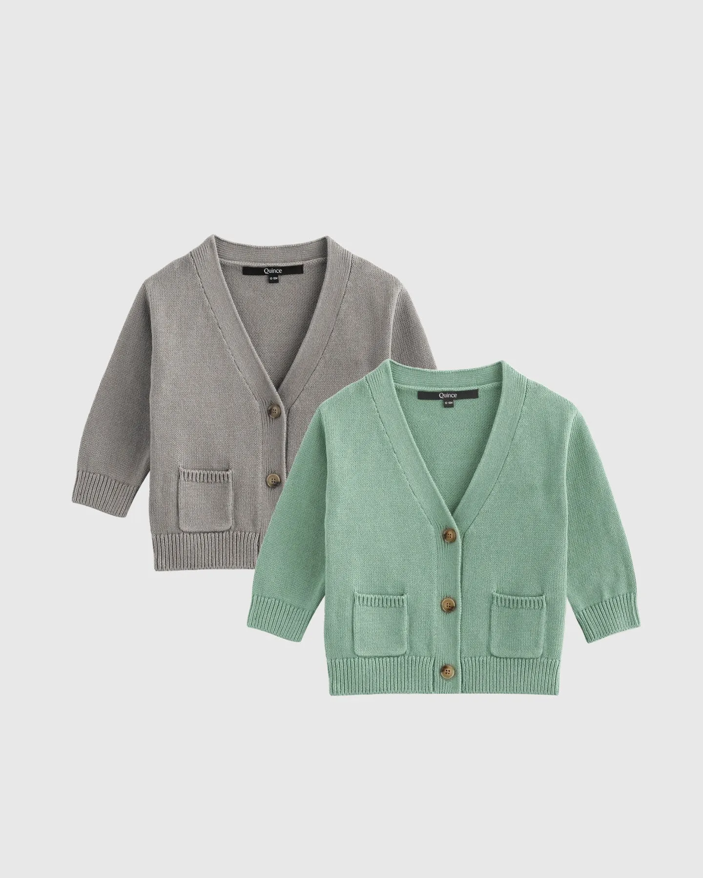 100% Organic Cotton Oversized V-Neck Cardigan 2-Pack