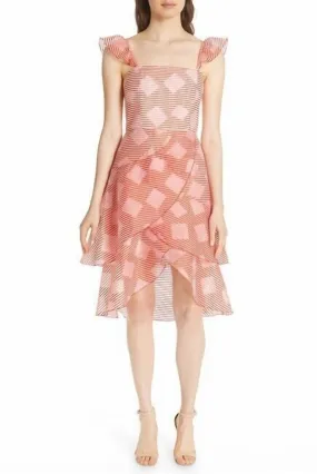 Alice   Olivia - Azura Waterfall Ruffle Midi Dress