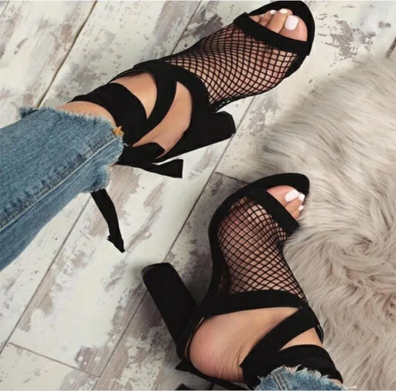 Andrea – High Heel Lace-Up Sandals