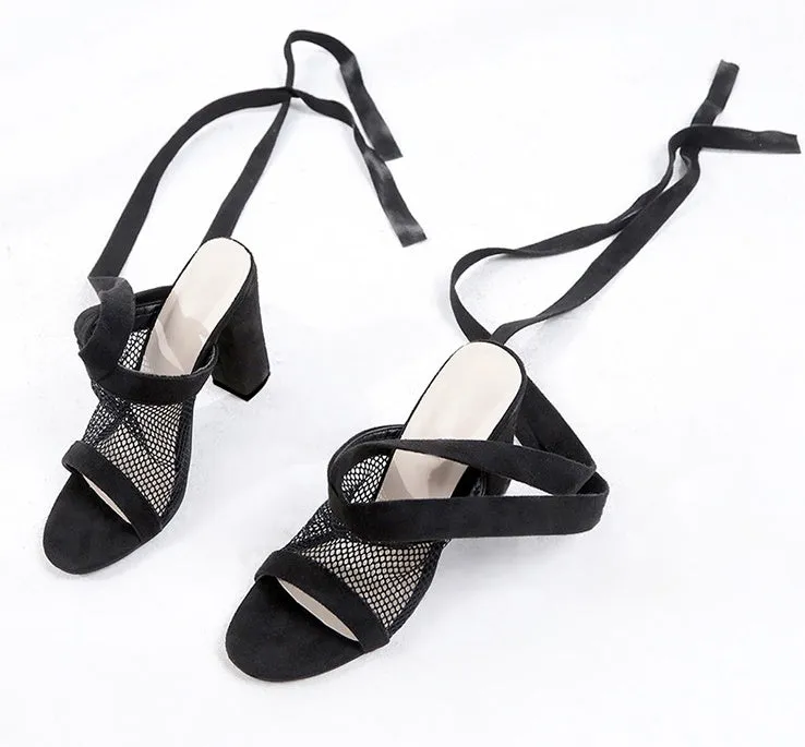 Andrea – High Heel Lace-Up Sandals