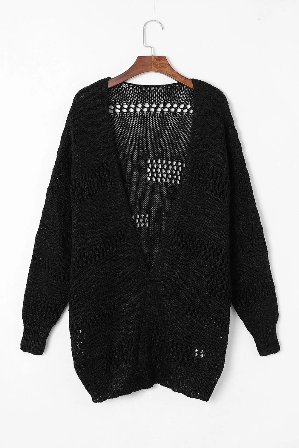 Black Knit Cardigan for Women