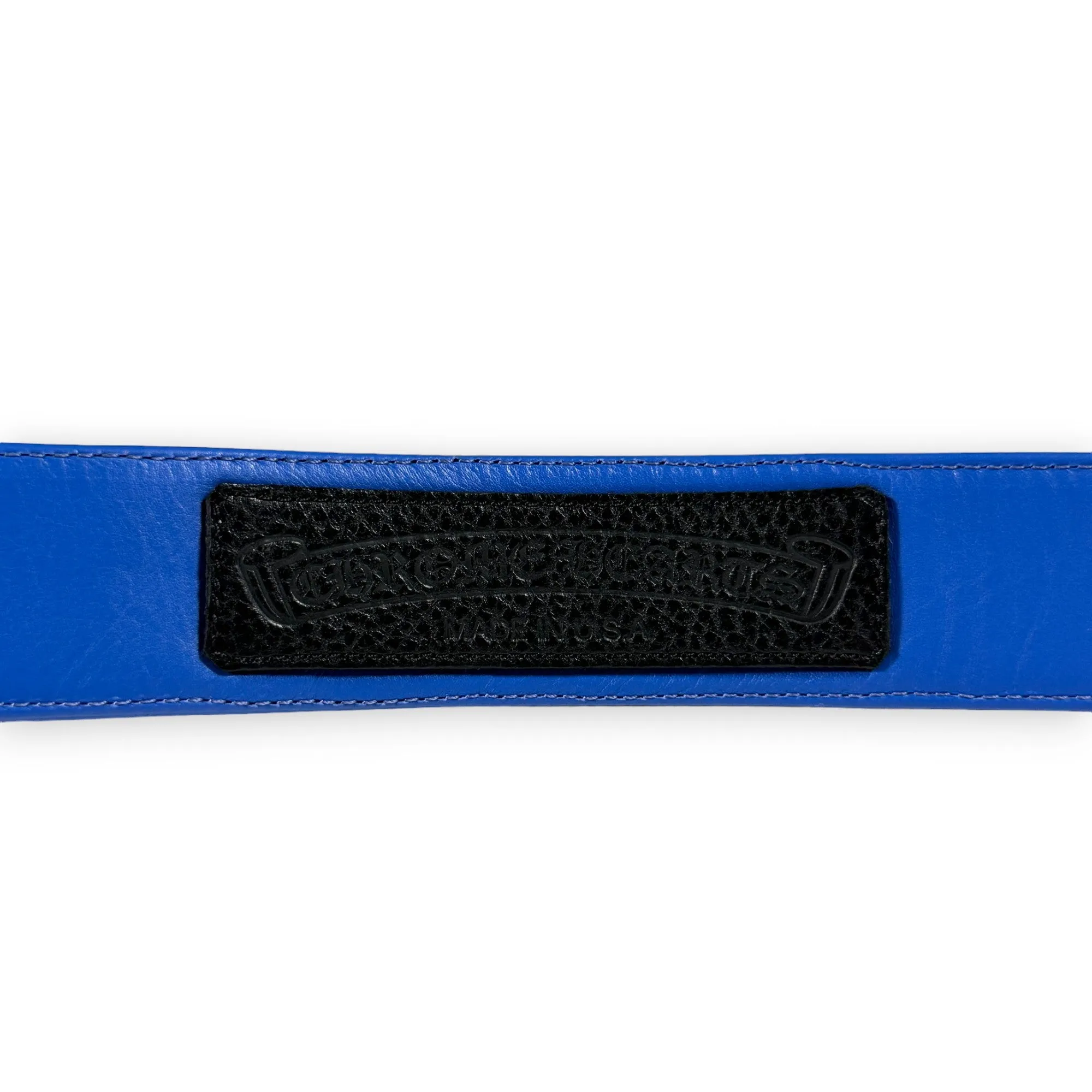 Blue Leather Belt Strap