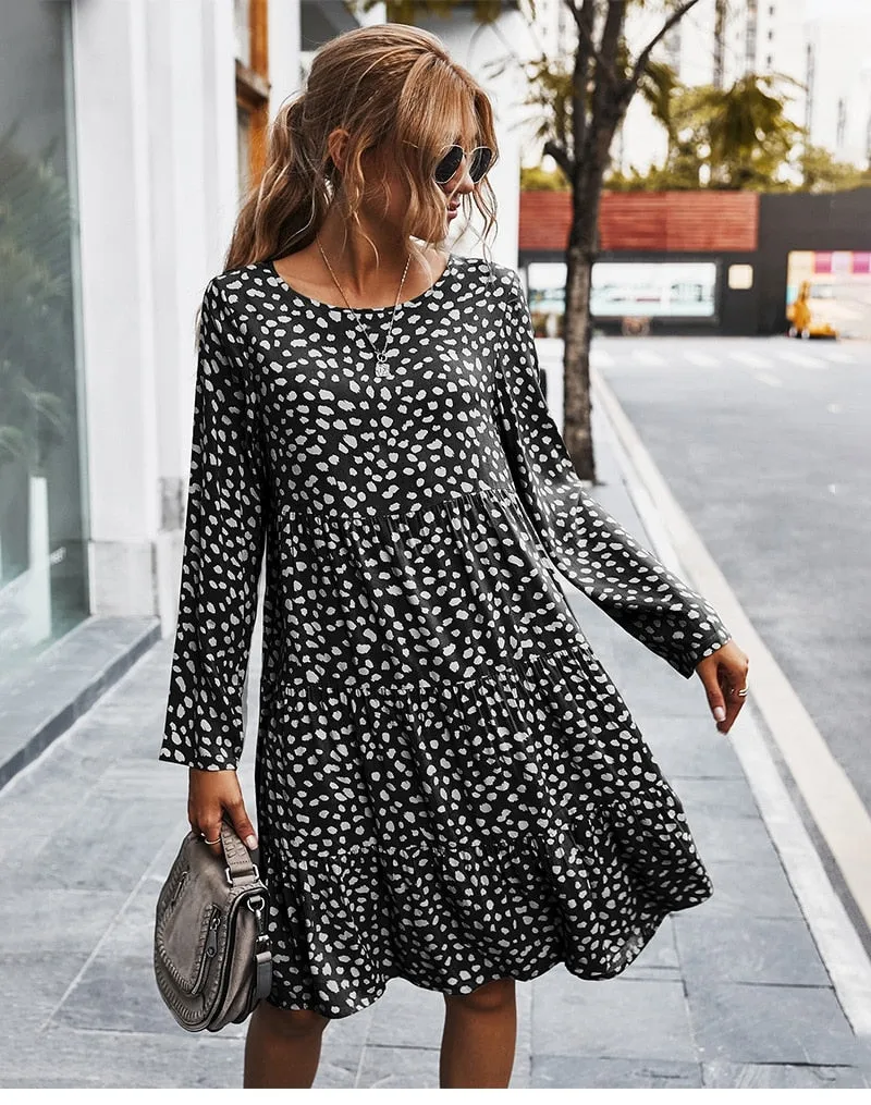 Boho Midi Dress, Ellie Black