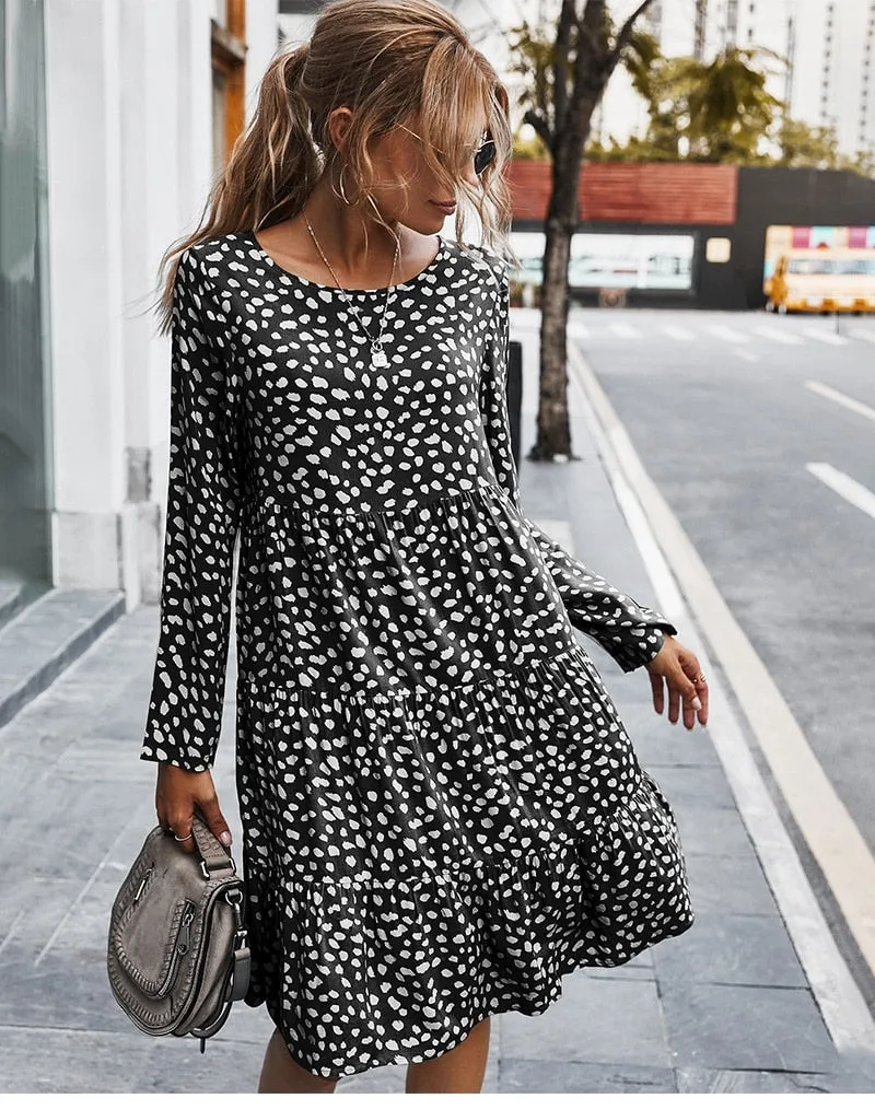 Boho Midi Dress, Ellie Black