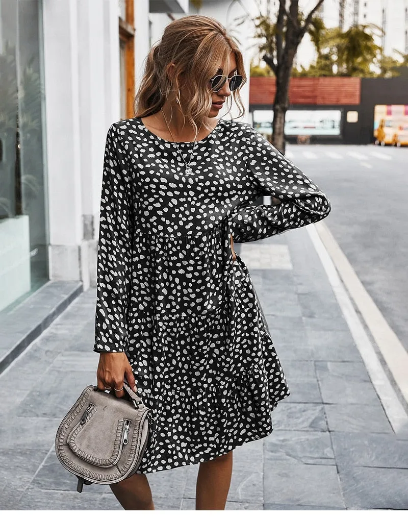 Boho Midi Dress, Ellie Black
