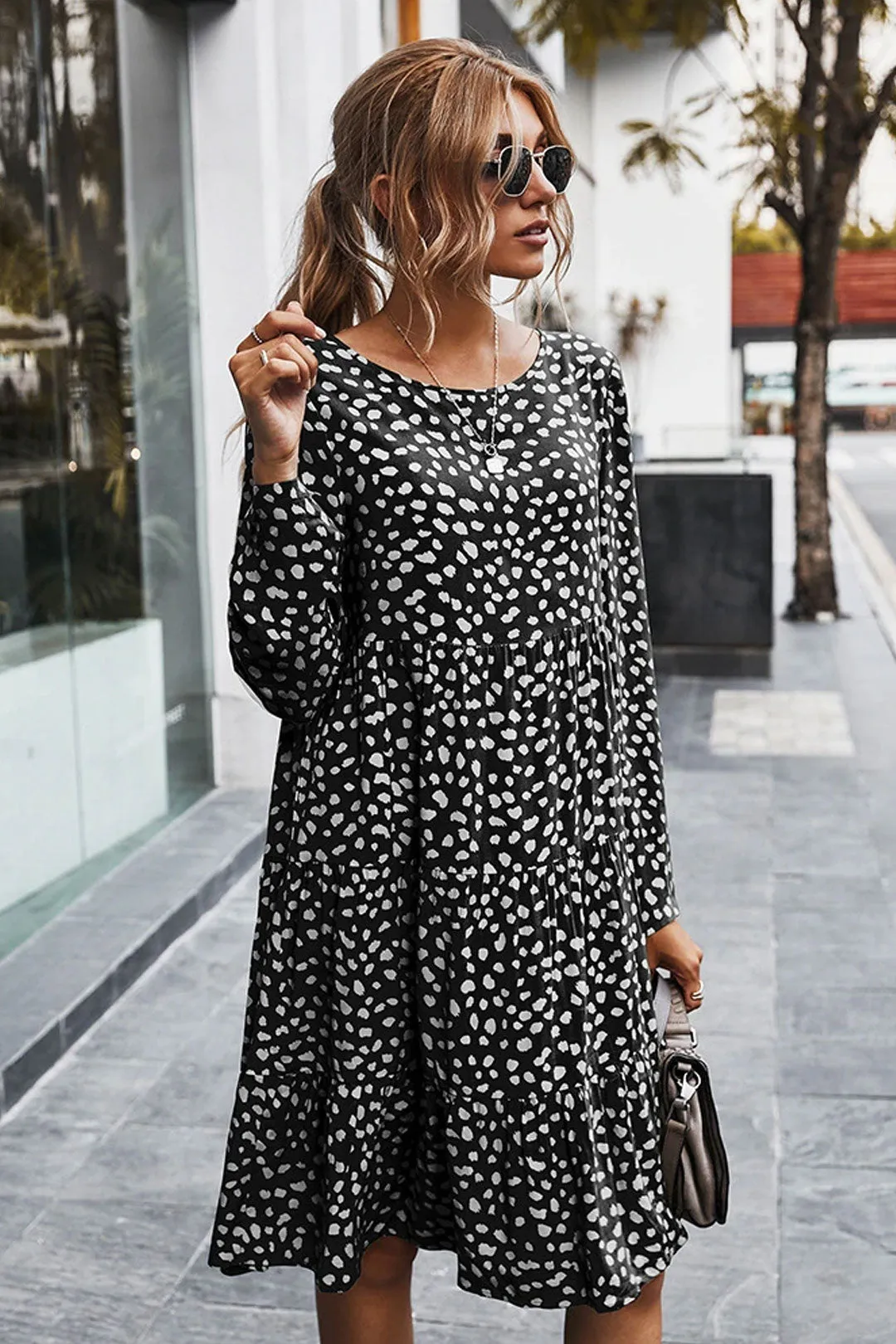 Boho Midi Dress, Ellie Black