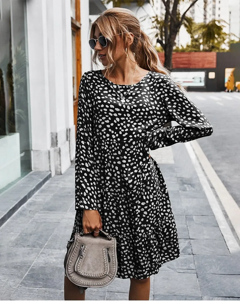 Boho Midi Dress, Ellie Black