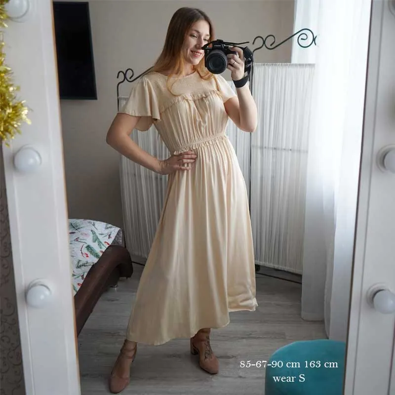 Boho Midi Dress, Ruffle Grace in Green