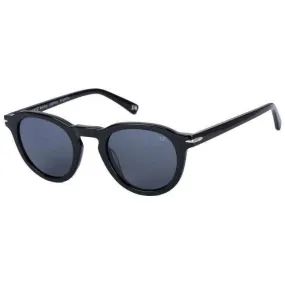 Botaniq Thick Round Sunglasses - Black