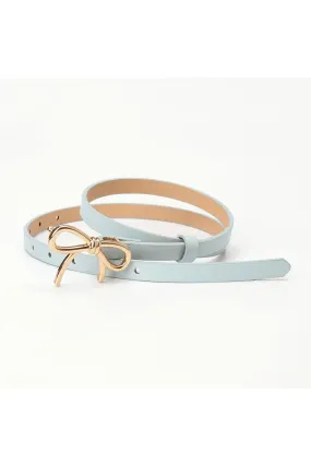 Bows & Glory Faux Leather Belt - Light Blue