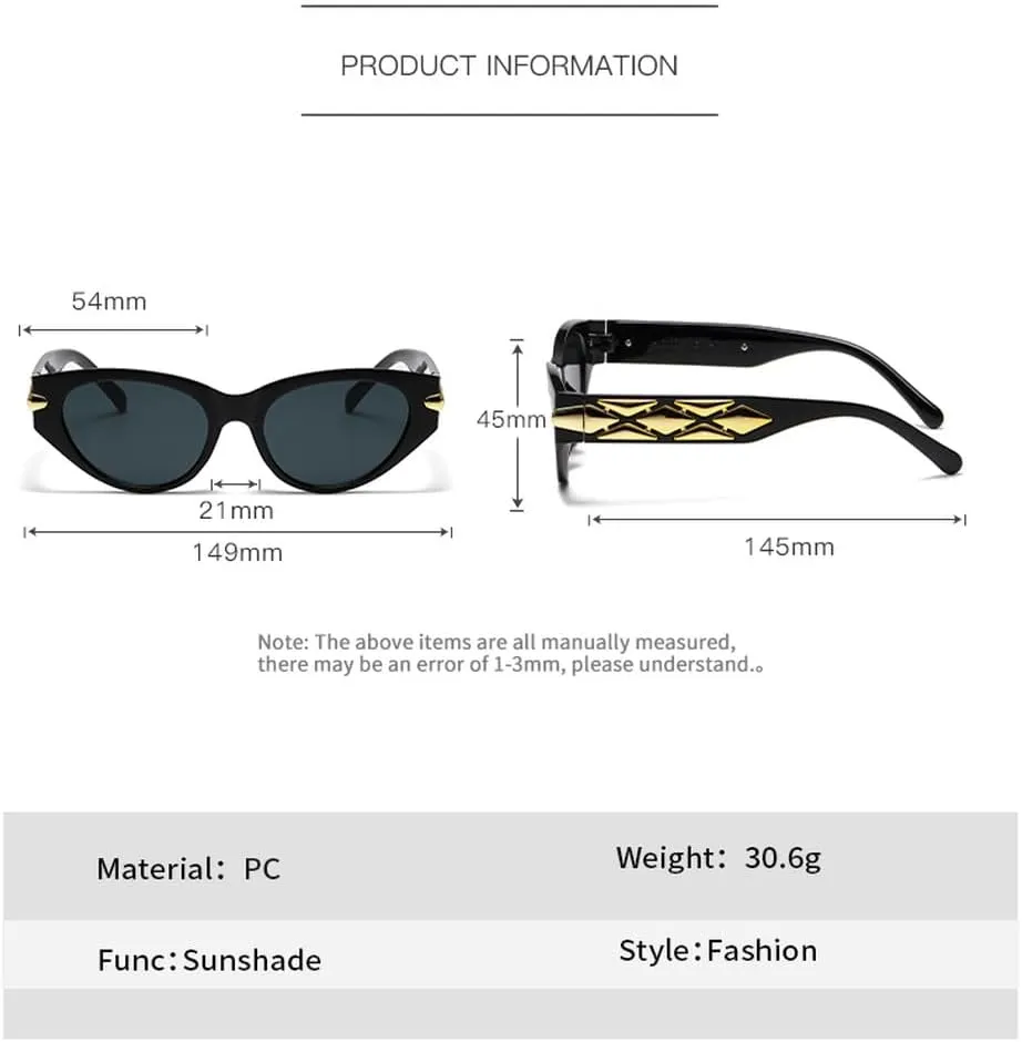 Cat Eye Sunglasses Woman Vintage Retro Sun Glasses Female Fashion Mirror Outdoor Shades UV400