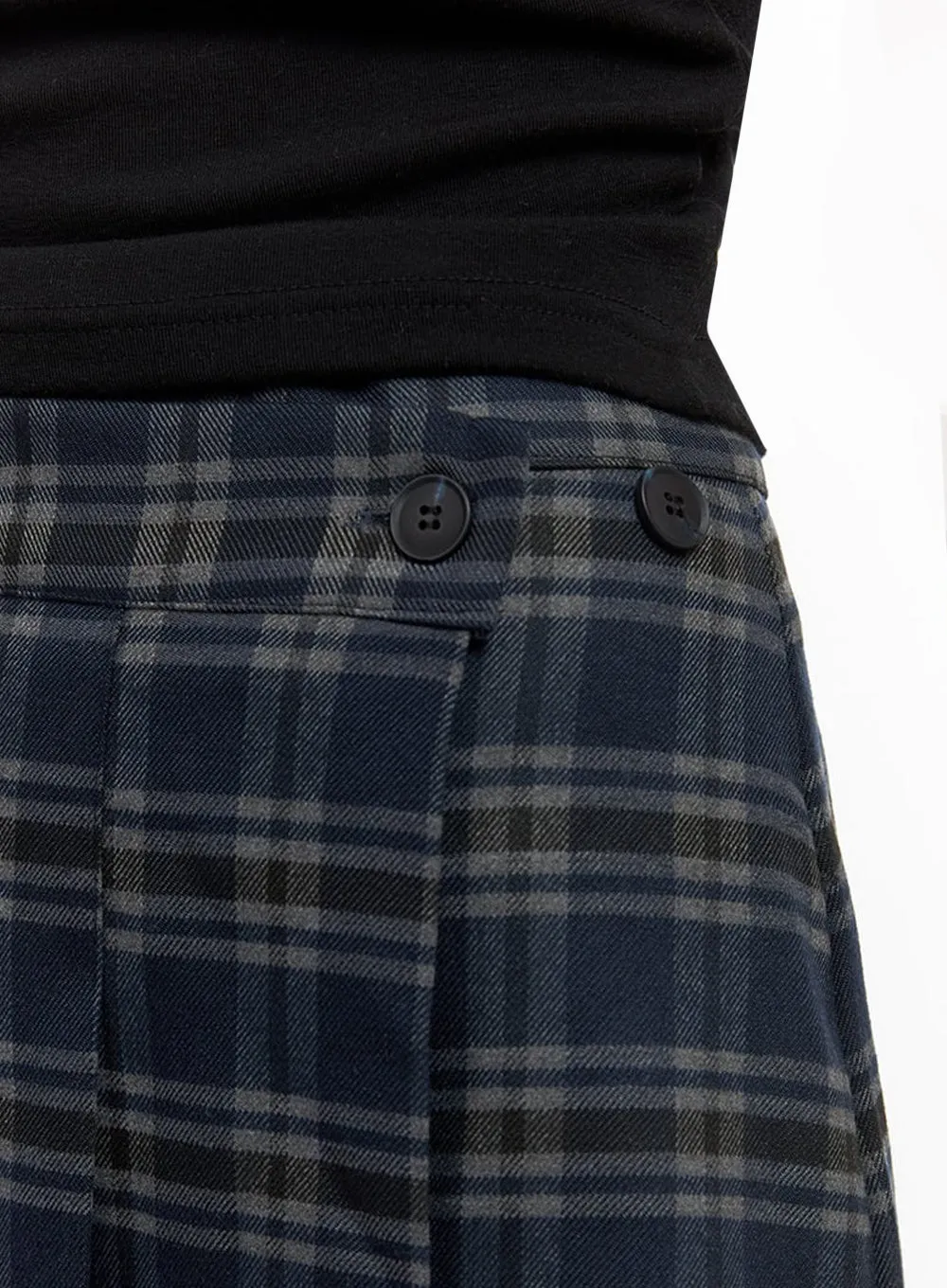 Chic Checkered Wrap Mini Skirt IO409