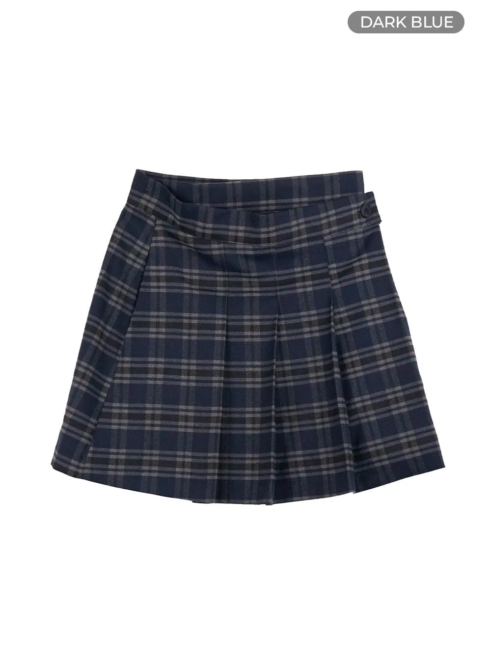 Chic Checkered Wrap Mini Skirt IO409
