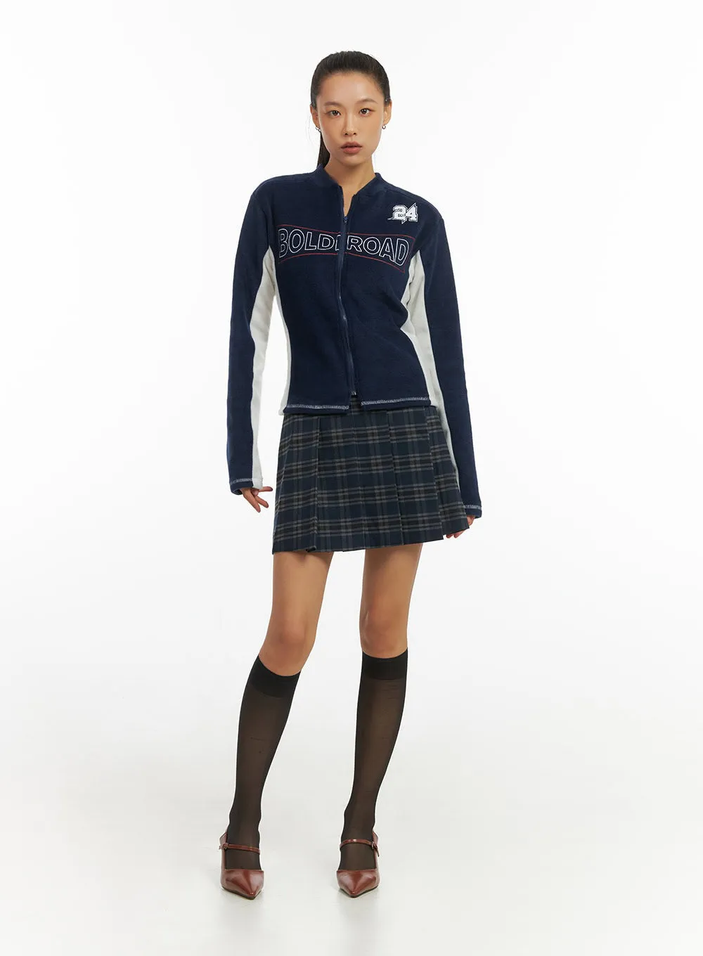 Chic Checkered Wrap Mini Skirt IO409