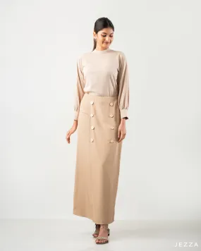 Chic Polyester Top and Skirt Set 59422/54801