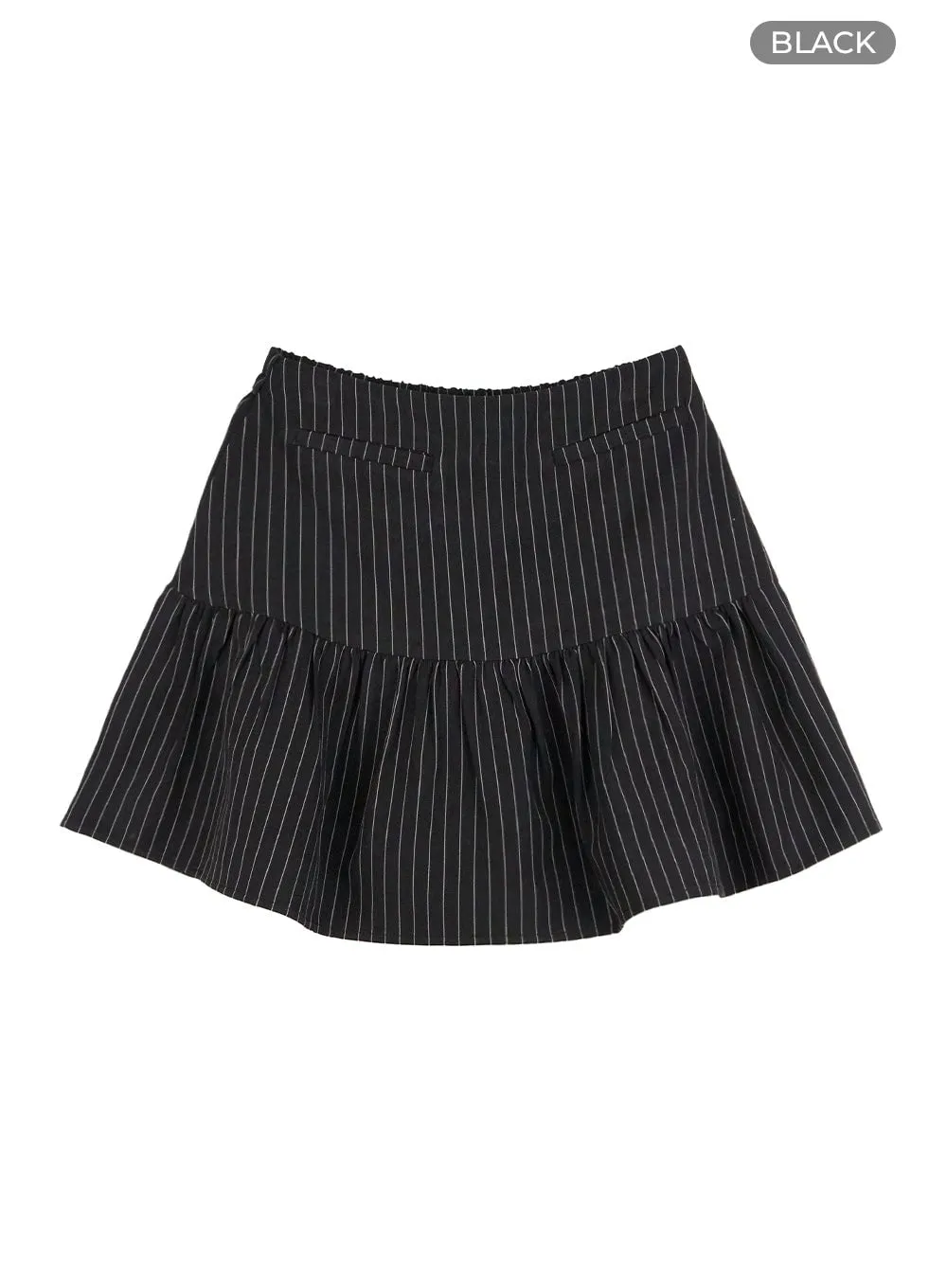 Chic Striped Flared Mini Skirt CO402