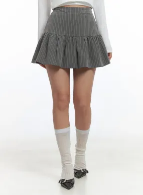 Chic Striped Flared Mini Skirt CO402