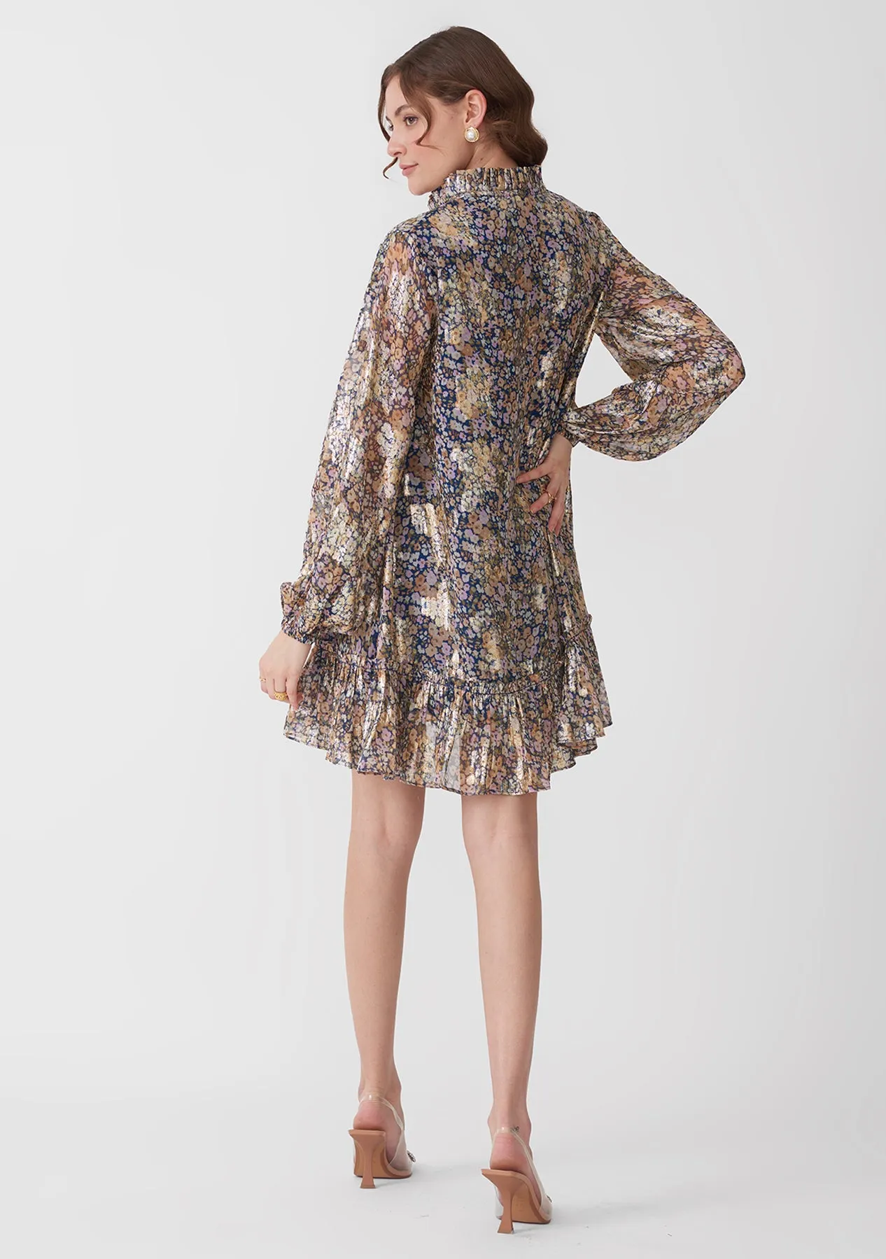 Classy Georgette Floral Printed Mini Dress - Women