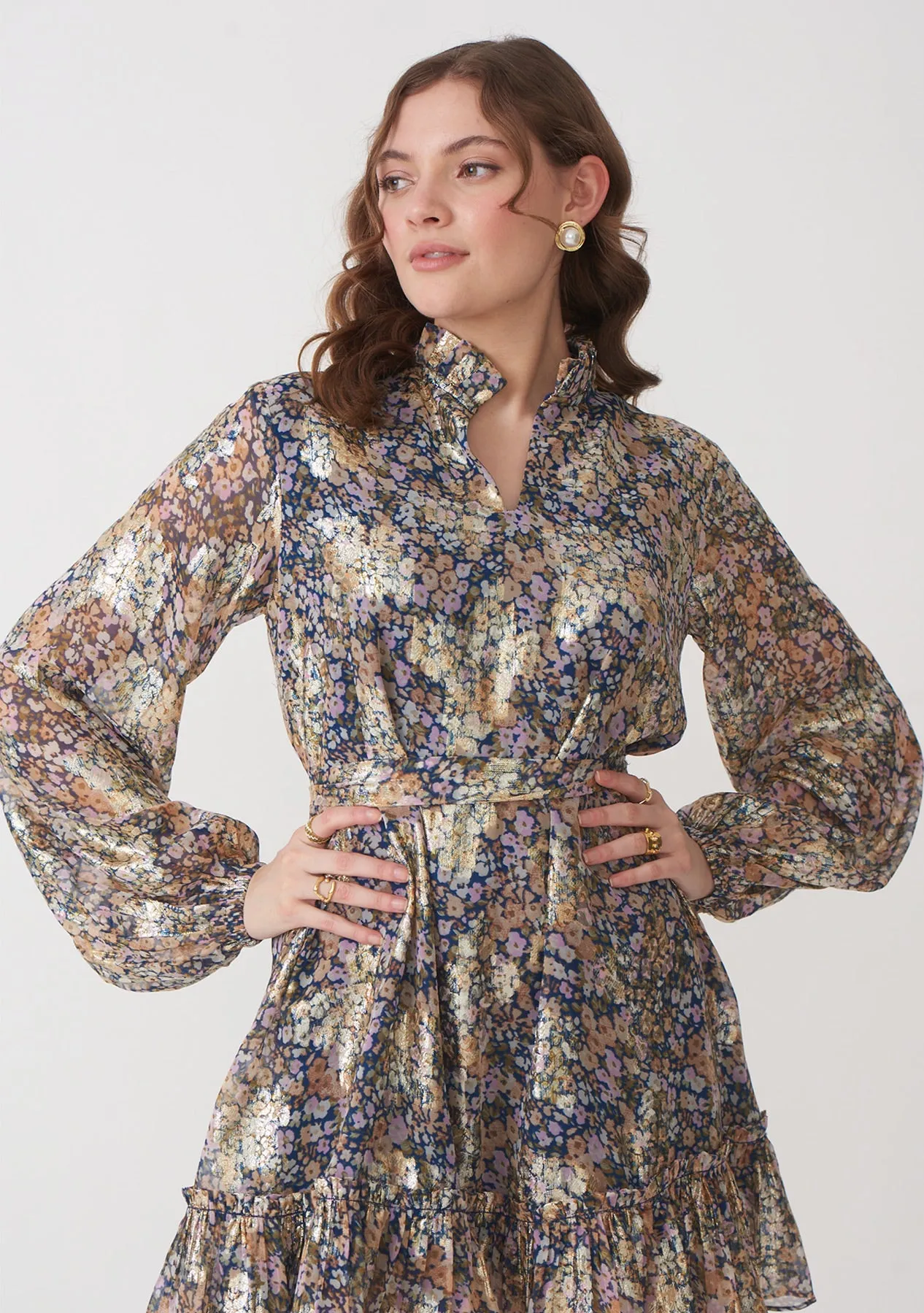 Classy Georgette Floral Printed Mini Dress - Women