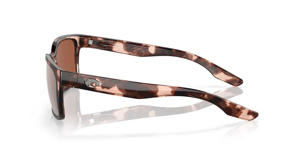 Costa Del Mar Palmas Coral Tortoise Frame - Copper Silver Mirror Plastic Lens - Polarized Sunglasses