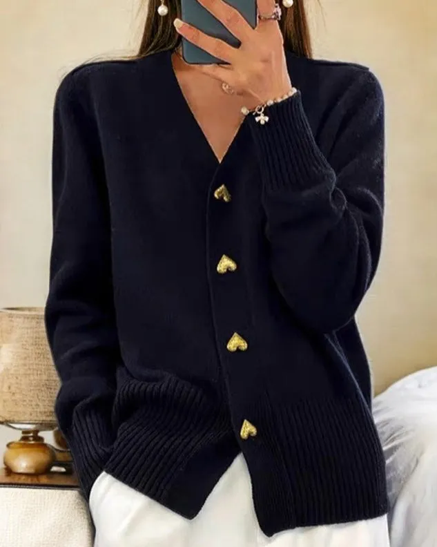 Elina | Cardigan with Heart-Shaped Buttons