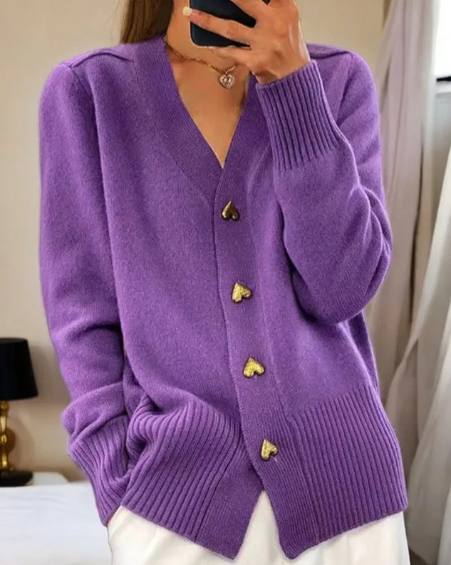 Elina | Cardigan with Heart-Shaped Buttons