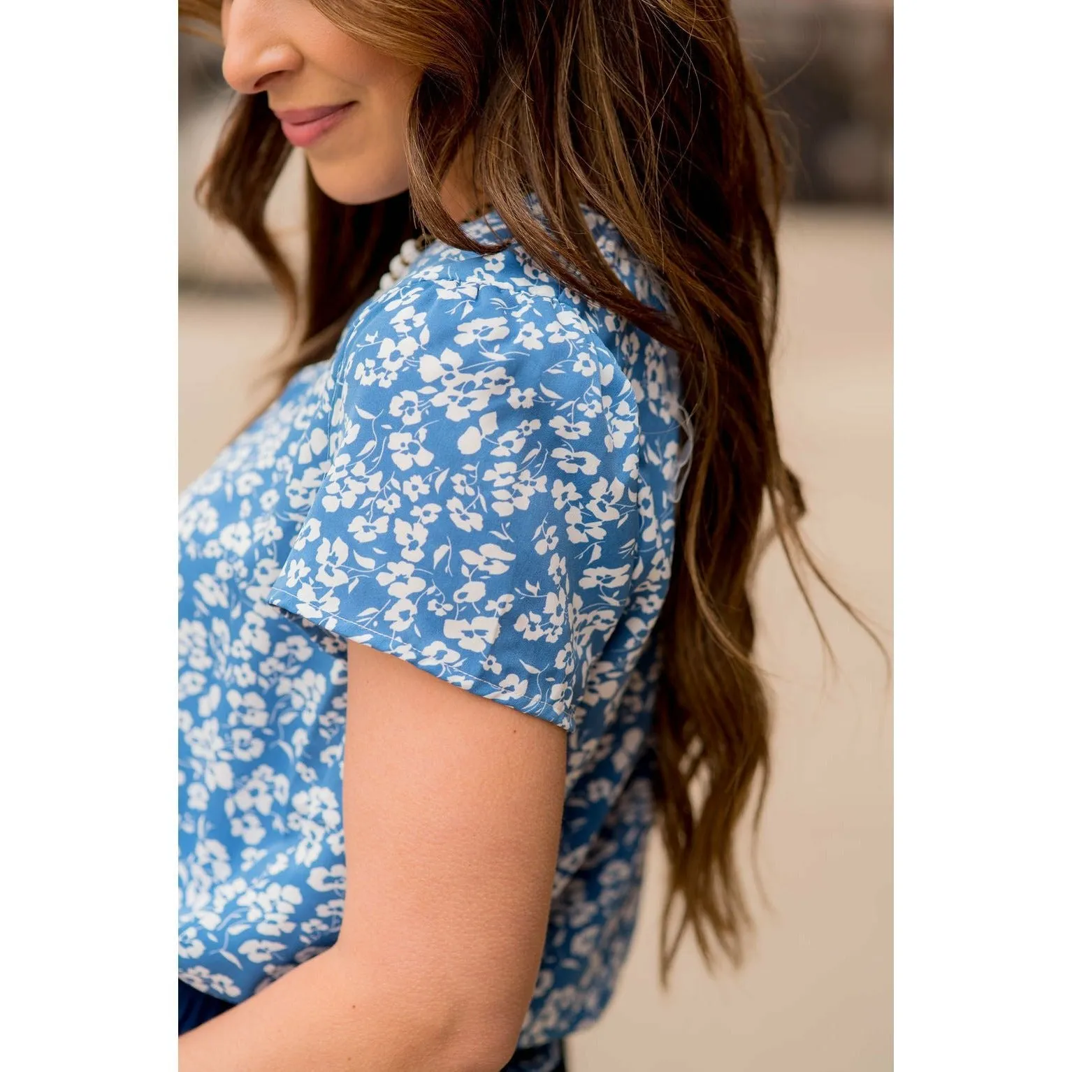 Floral V-Neck Tee
