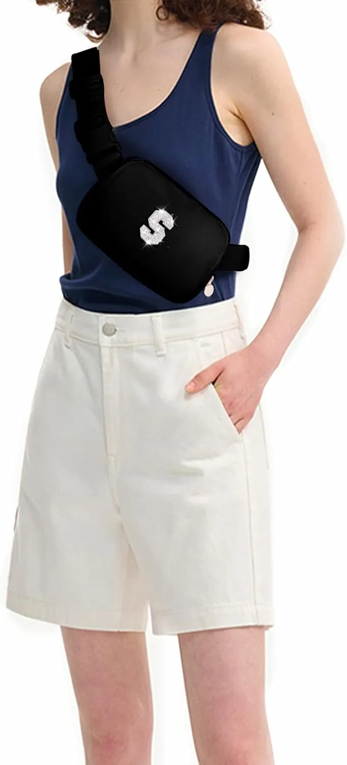 Gifts for Girls Teens - Birthday Gifts for Daughter Sister Her,Teen Girl Travel Essentials,Cute Teen Trendy Stuff Crossbody Bag Belt Bag - White S,Black