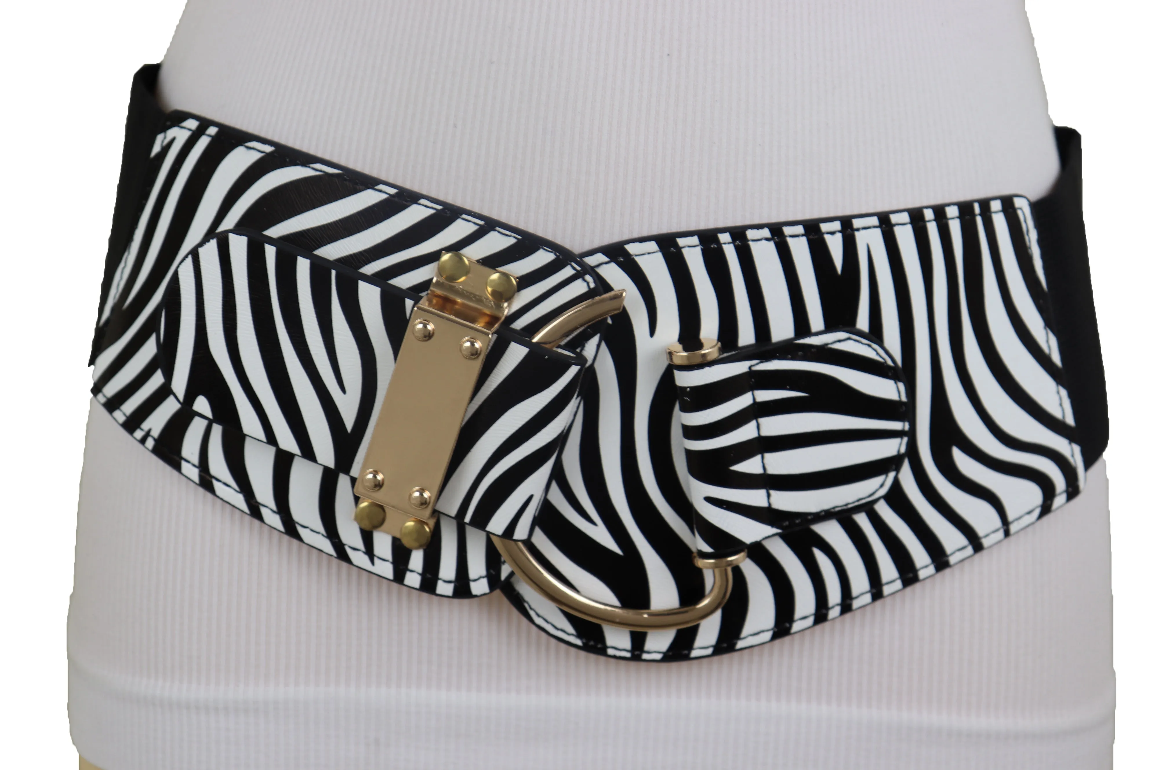 Gold Metal Twisted Braided Beads Belt M L XL