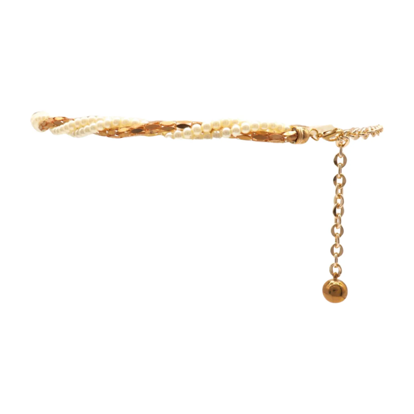 Gold Metal Twisted Braided Beads Belt M L XL
