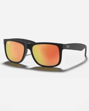 Justin Colour Mix Sunglasses in Matte Black & Red