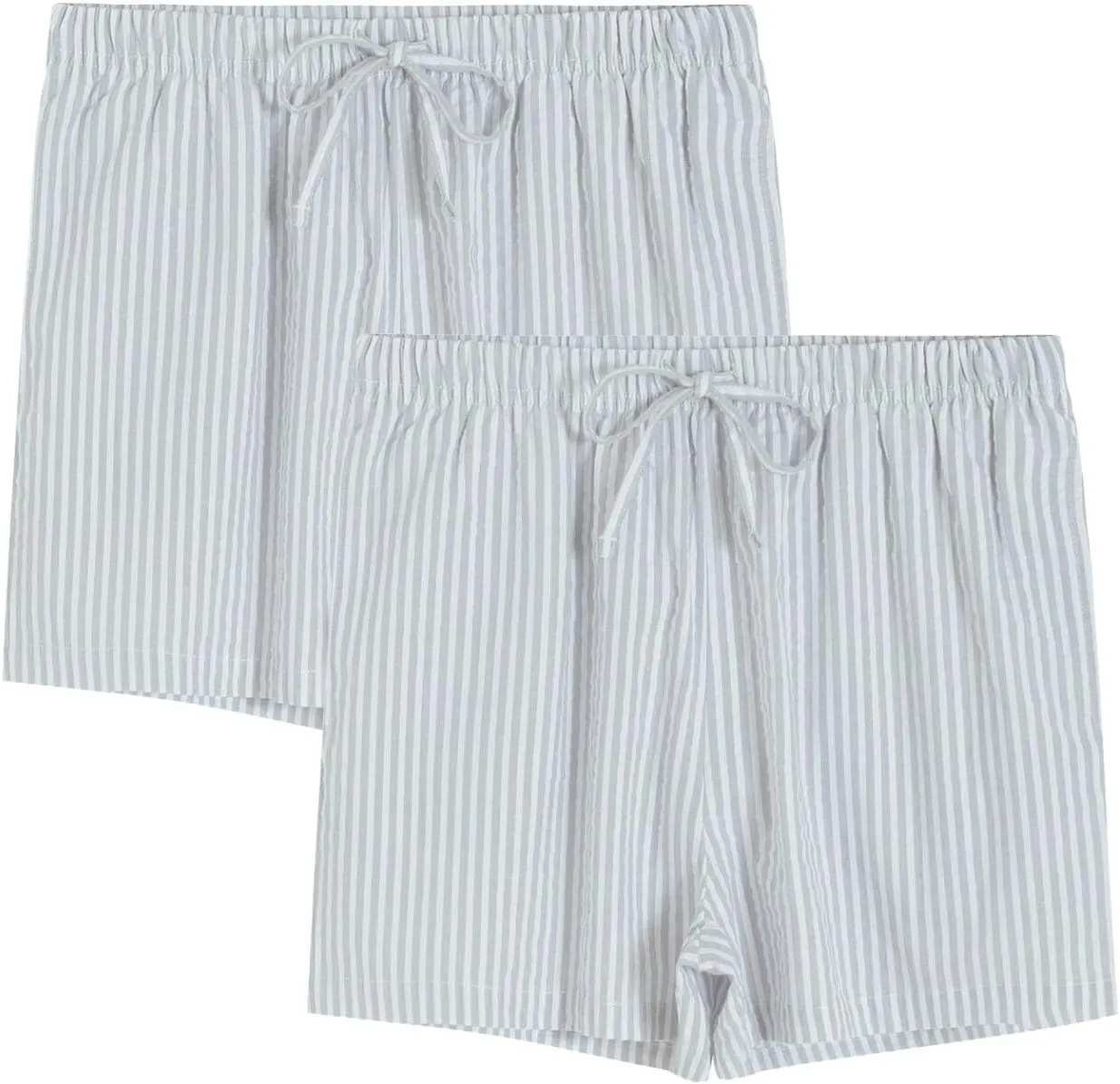 Latuza Women's Cotton Pajama Shorts Soft Seersucker Sleep Shorts Pack