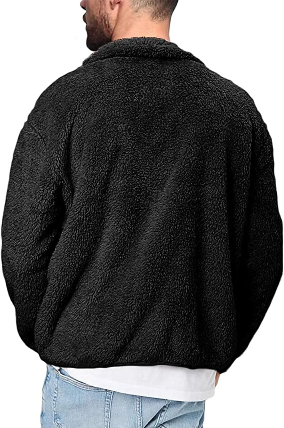 LCMTWX Men's Winter Thickened Warm Coats Stand Collar Knitted Splice Sweater Coat Casual Cardigan Stylish Mens Winter