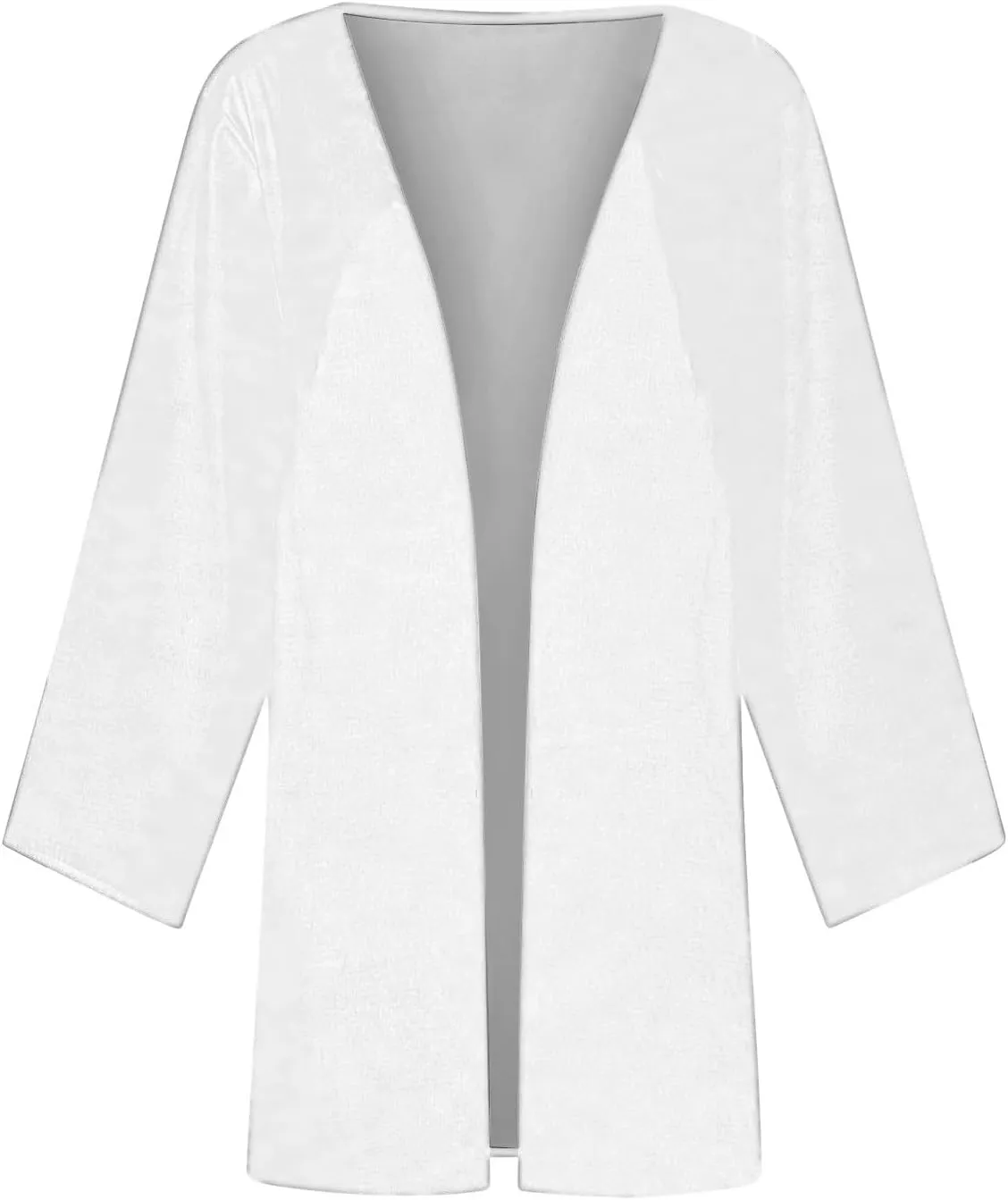 Lightweight Cardigans for Women Summer Long Cardigan Casual Open Front Beach Cover Ups 3/4 Sleeve Kimono Cardigan