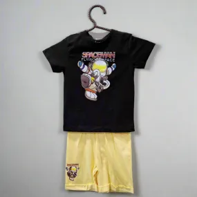 Lucido - T-Shirt & Shorts - Black - Astronaut