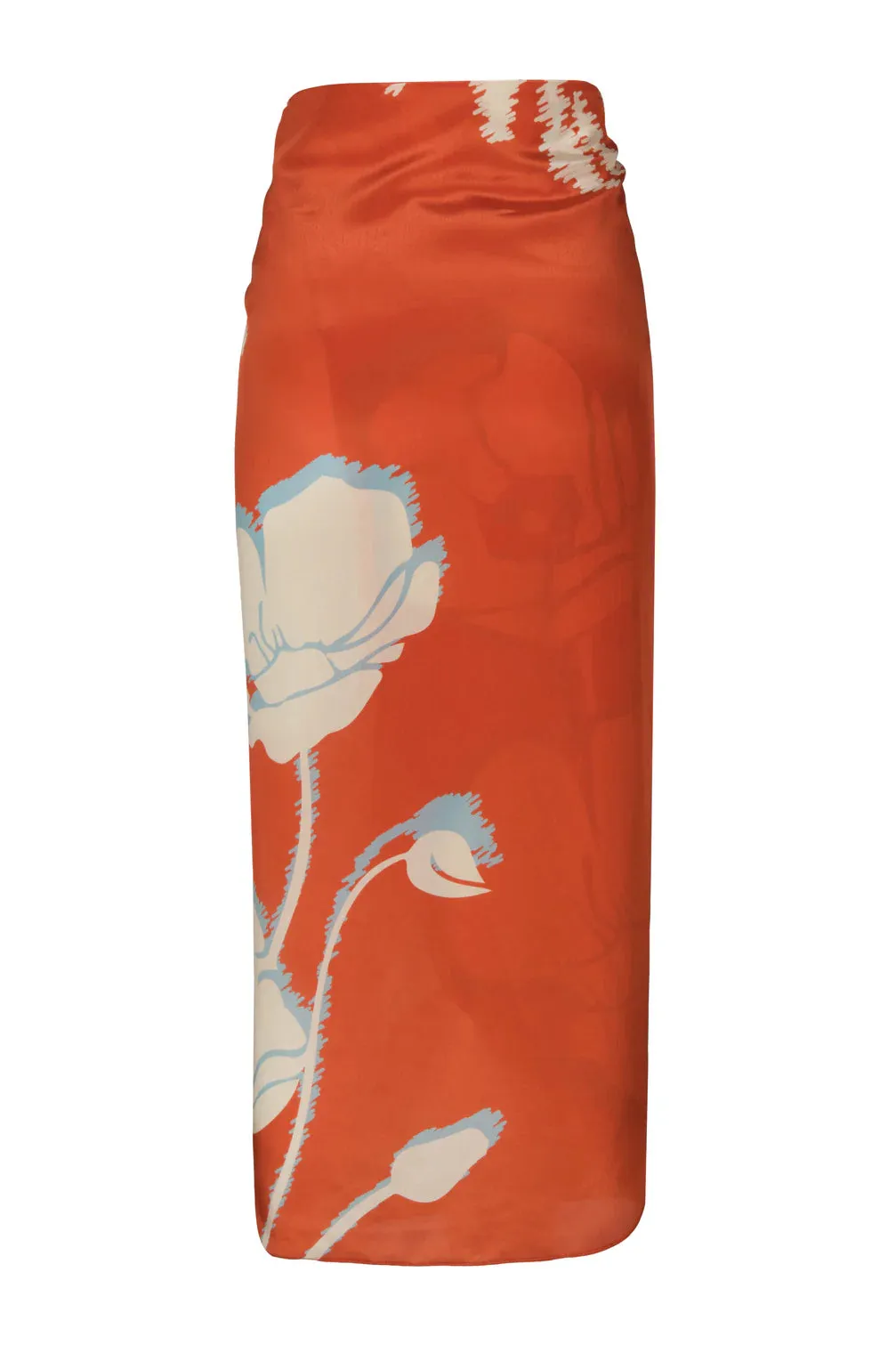 Mapara Crepe China Skirt Orange Gladiolos