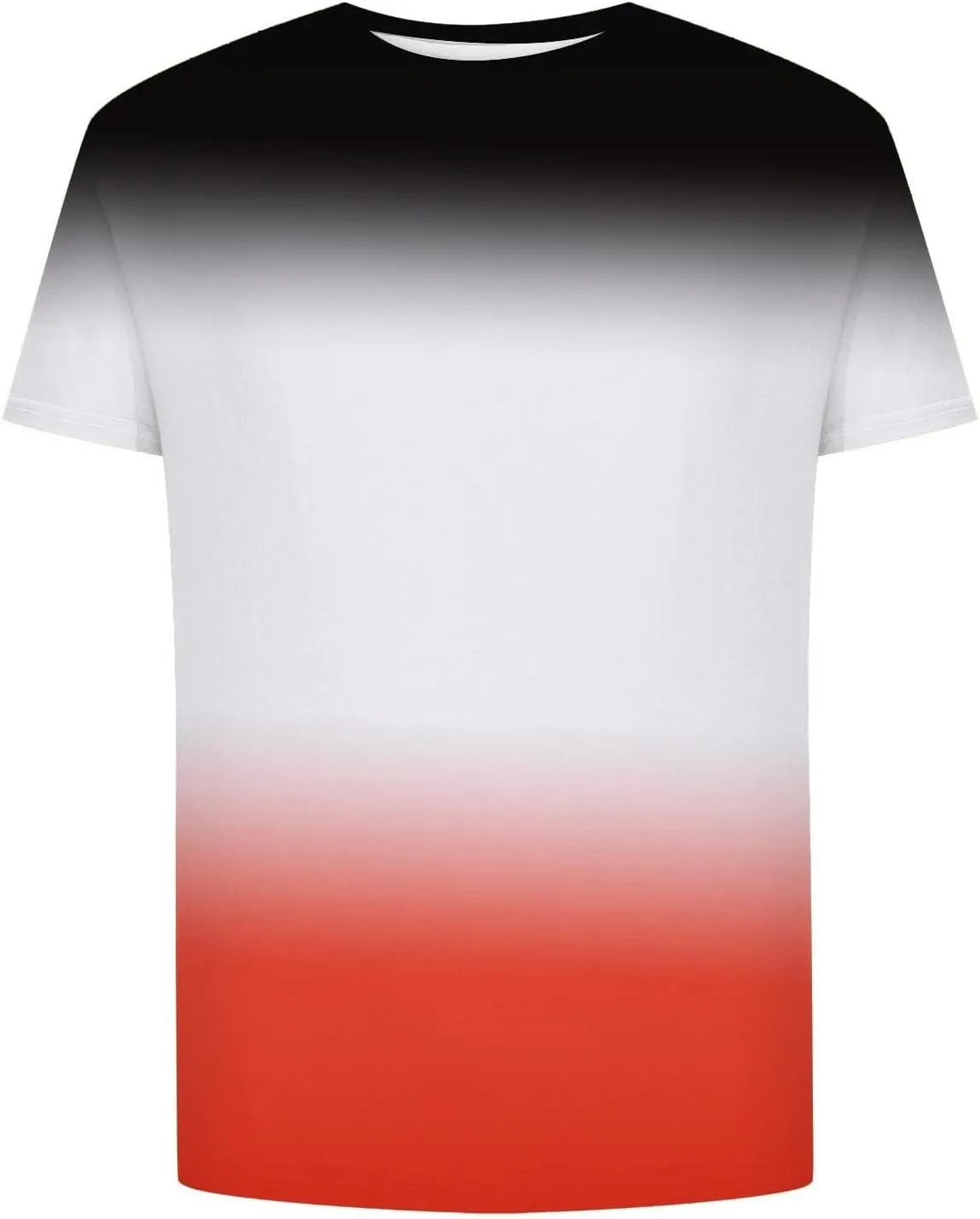 Men's Casual Gradient Color T Shirt Short Sleeve Crew Neck Loose Fit Comfortable Tee Stylish Dating Summer Top Big and Tall
