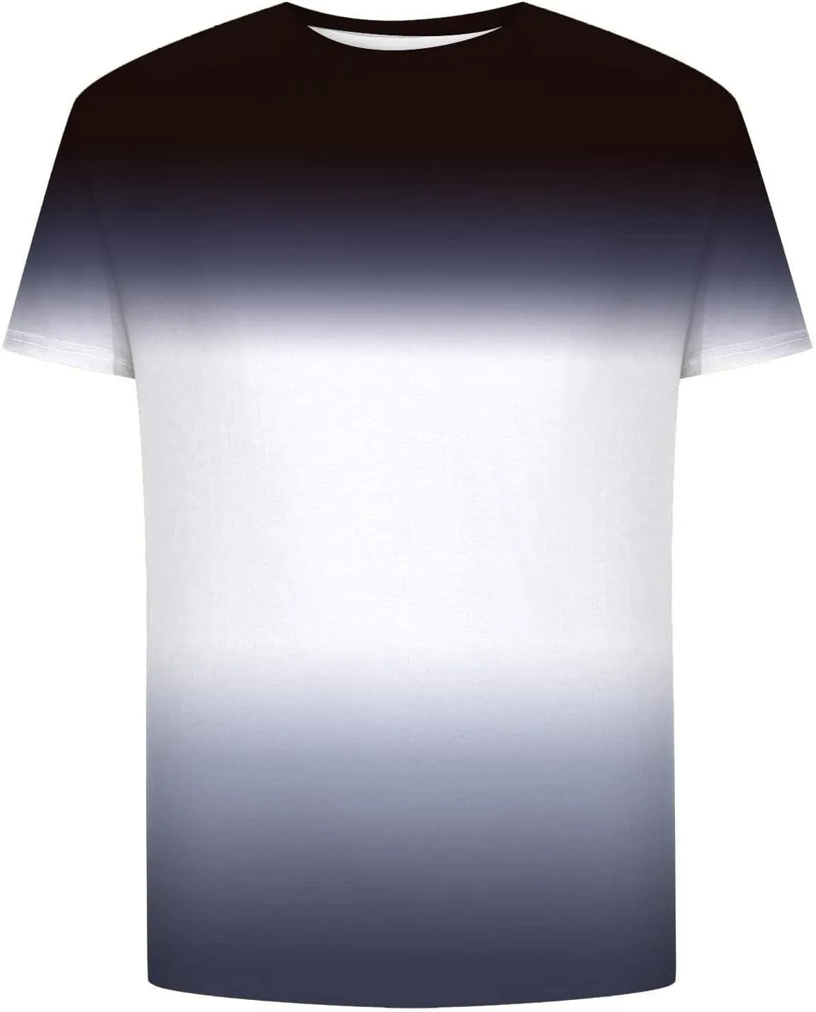 Men's Casual Gradient Color T Shirt Short Sleeve Crew Neck Loose Fit Comfortable Tee Stylish Dating Summer Top Big and Tall