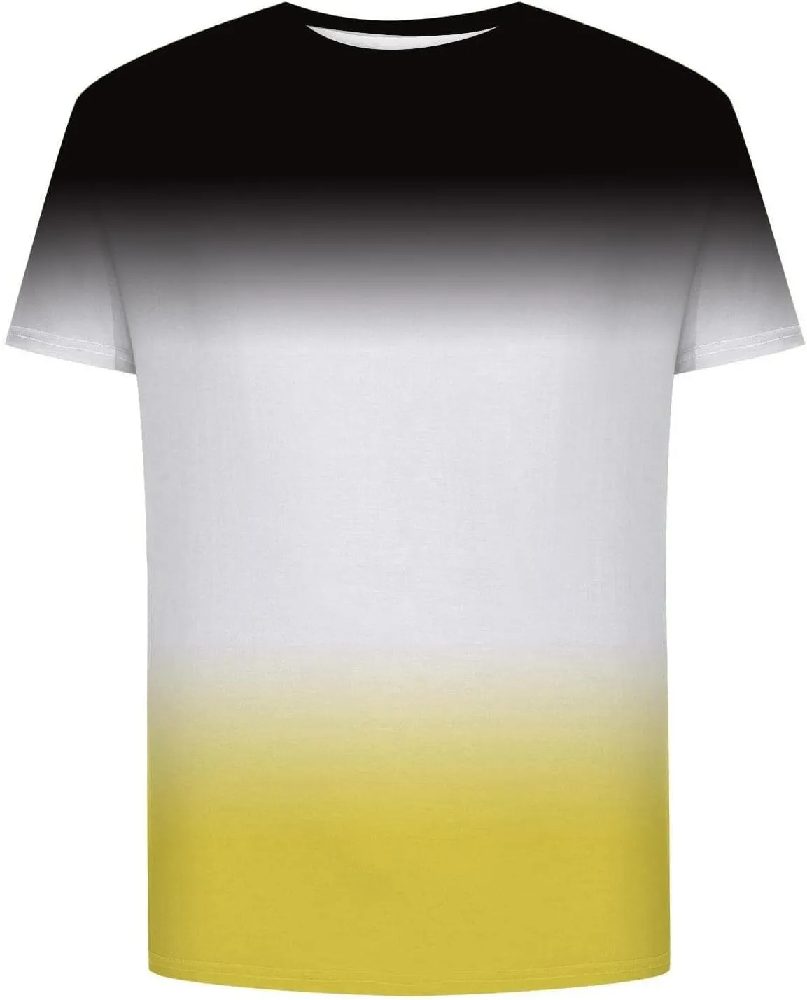 Men's Casual Gradient Color T Shirt Short Sleeve Crew Neck Loose Fit Comfortable Tee Stylish Dating Summer Top Big and Tall