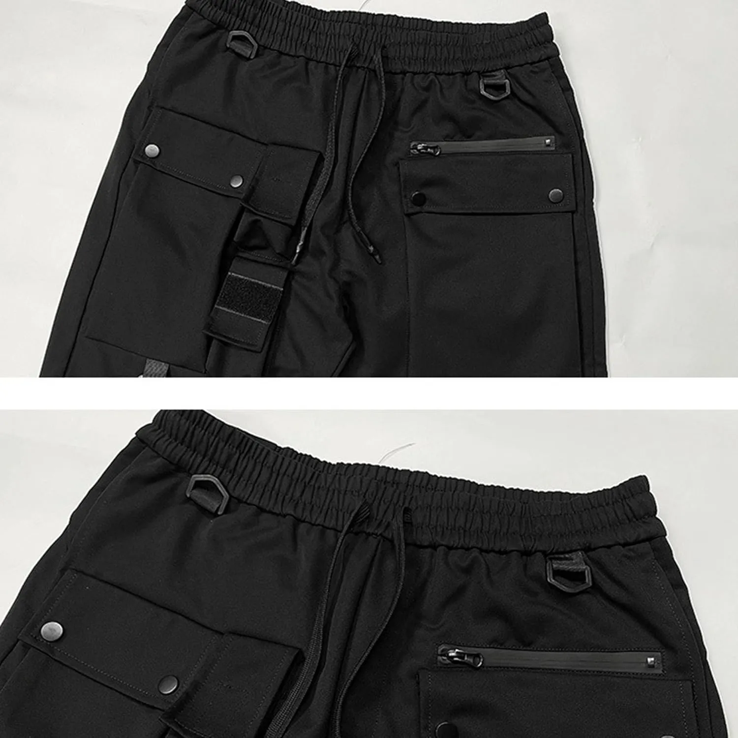 Men's Jogger Cargo Pants Streetwear Stylish Slim Fit Zipper Feet Pant Ankle Casual Harem Pants with Pocket