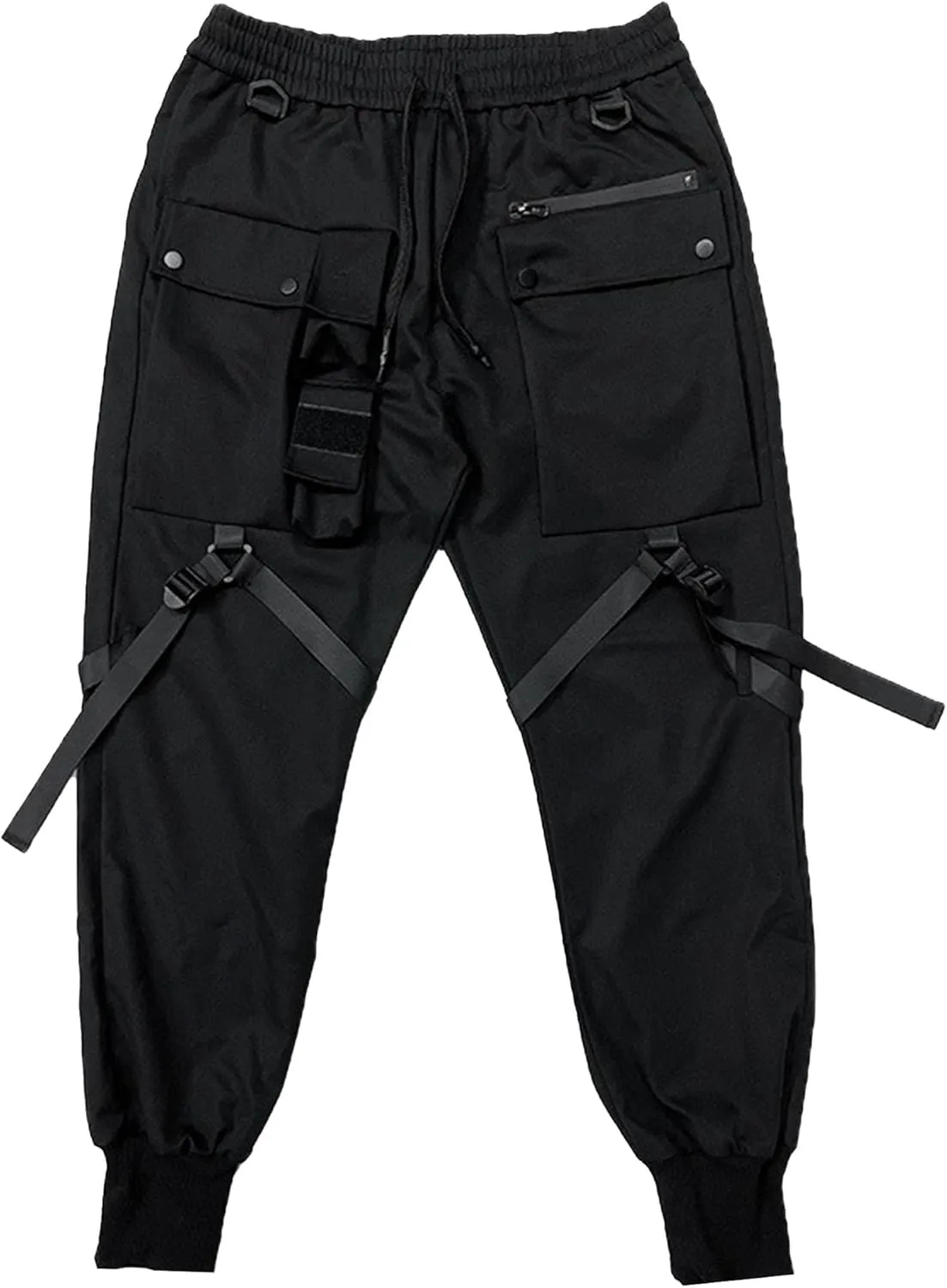 Men's Jogger Cargo Pants Streetwear Stylish Slim Fit Zipper Feet Pant Ankle Casual Harem Pants with Pocket