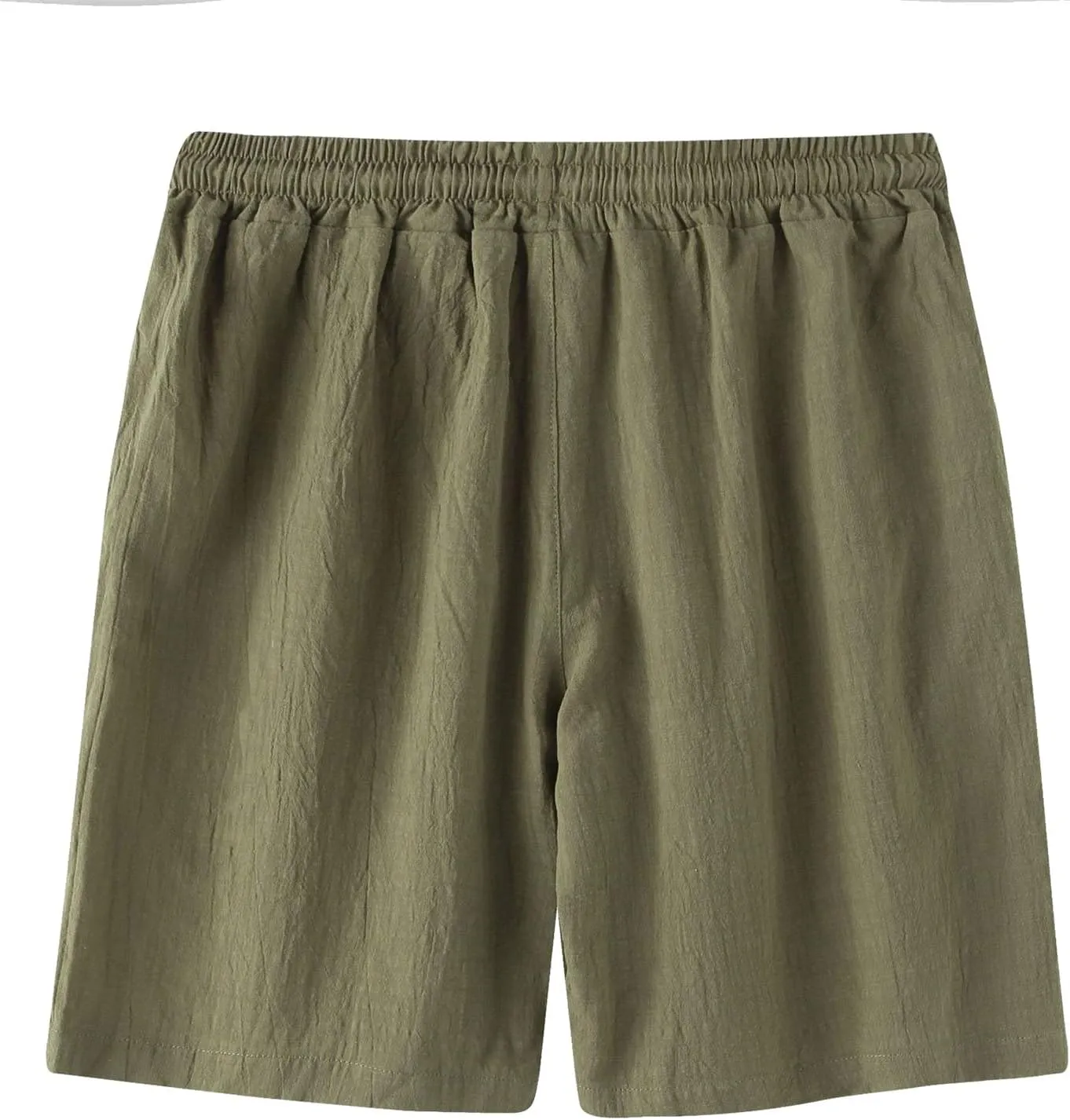Mens Linen Shorts Slim Fit High Waisted Cotton Breathable Shorts Lightweight Plain Workout Trendy Lounge Soft Cotton Shorts