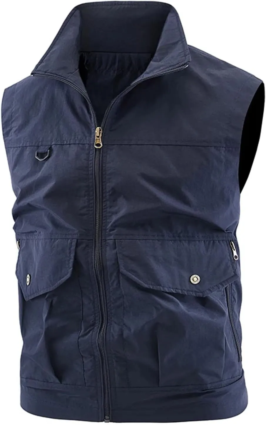 Mens Outdoor Cargo Fishing Vests Multi Pocket Sleeveless Coats Breathable Loose Casual Cardigan Waistcoat