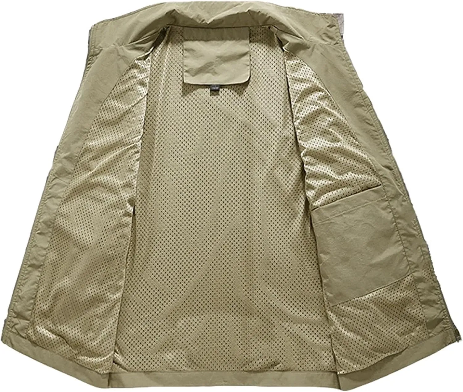 Mens Outdoor Cargo Fishing Vests Multi Pocket Sleeveless Coats Breathable Loose Casual Cardigan Waistcoat
