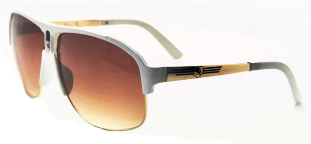 Mens Oversized Retro Vintage Pilot Khan Sunglasses