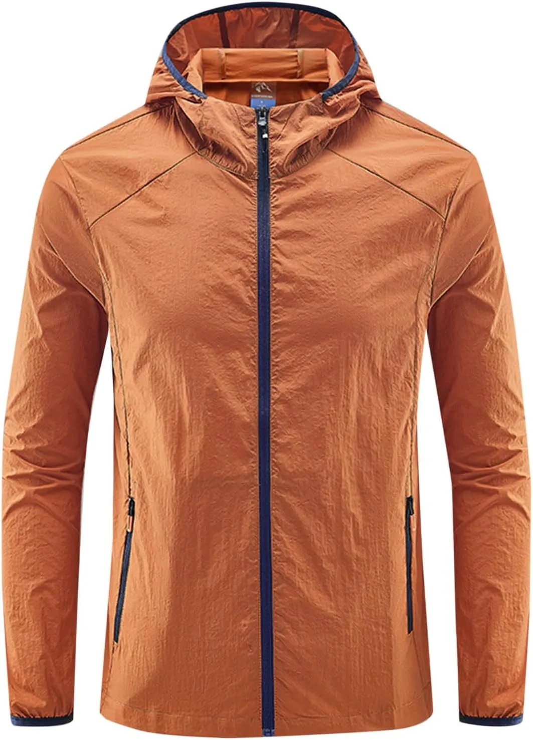 Men's UPF 50  Sun Protection Outdoor Lightweight Ultra-Light Thin Breathable Fishing Hiking Full Zip Hoodie Jackets