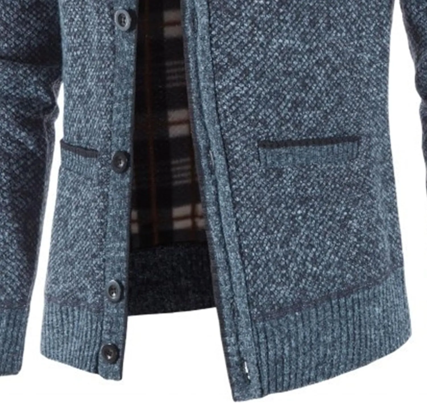 Men's V-Neck Stretchy Button Sweater Soft Warm Cardigan Coats Regular Fit Plus Size Breathable Jackets