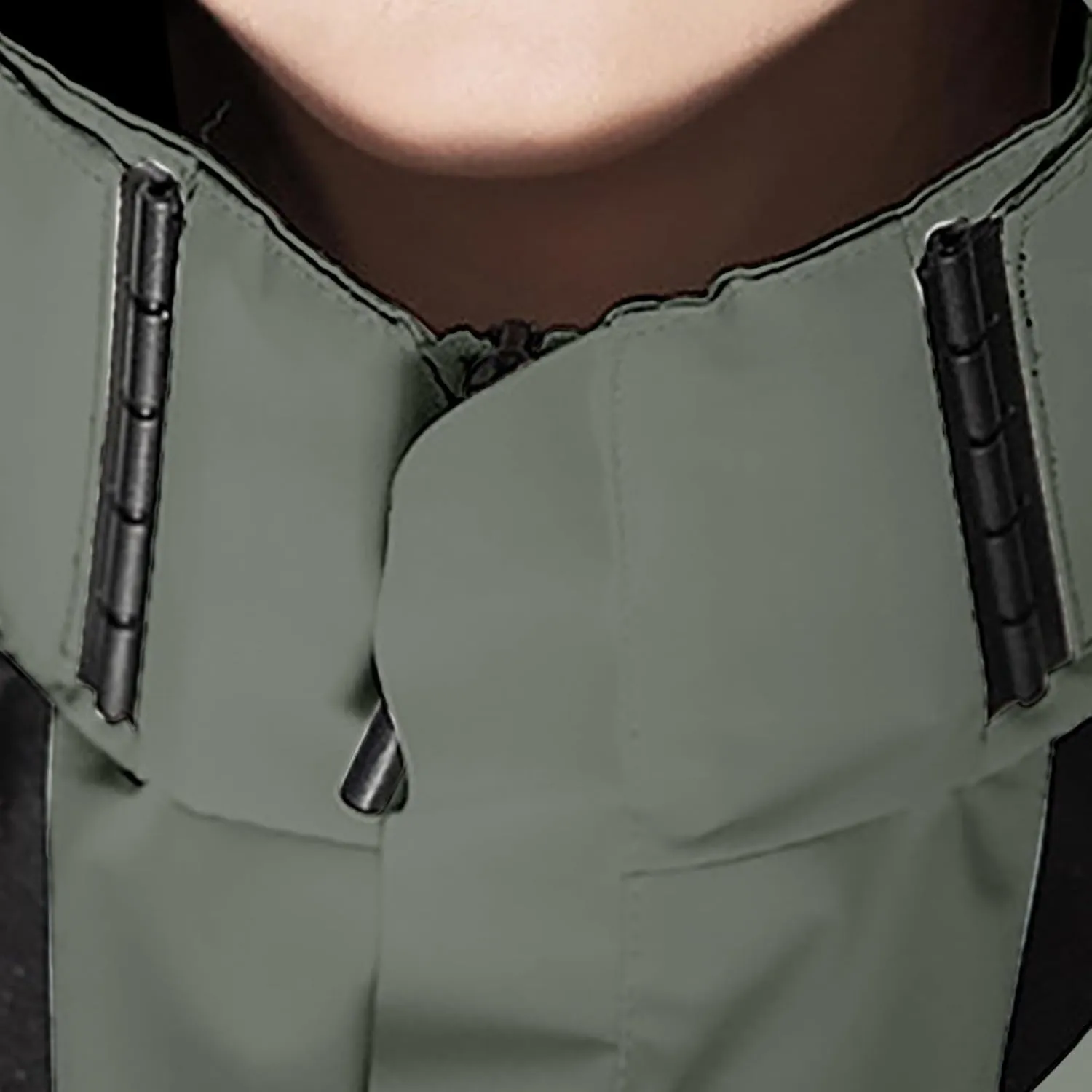 Mens Waterproof Rain Jacket Lightweight Breathable Solid Contrast Patchwork Windbreak Hooded Coat Outdoor Jacket