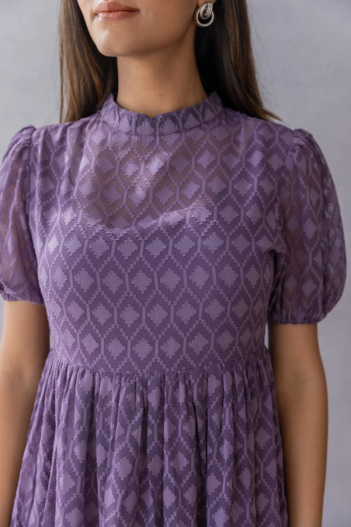 PLUMP PURPLE JACQUARD MAXI