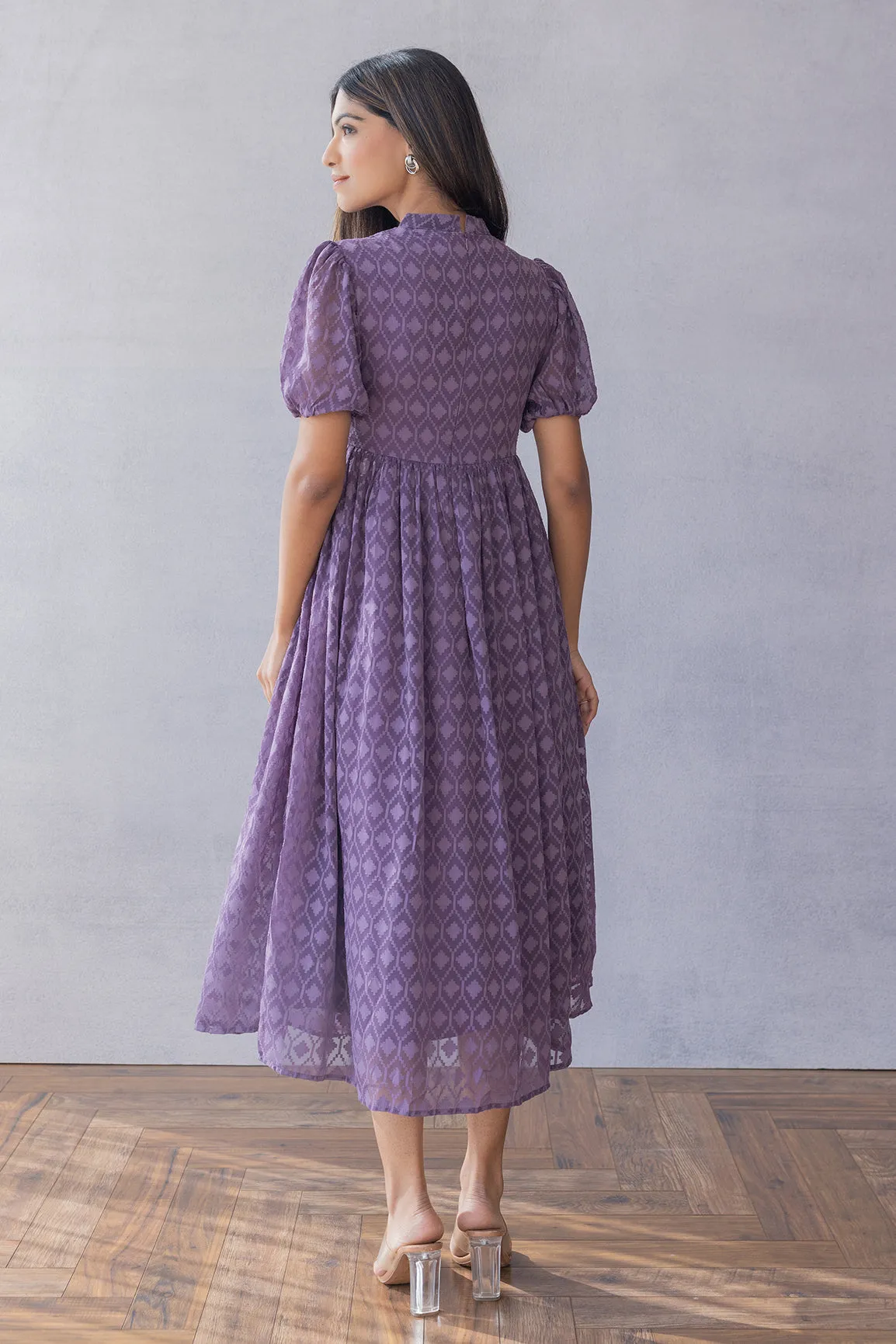 PLUMP PURPLE JACQUARD MAXI